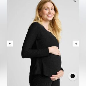 Beyond the Bump Heather Nursing Long Sleeve Top